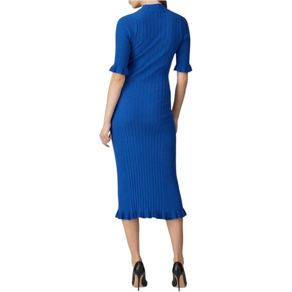 VEDA Blue Figgy Ribbed Knit Dress Size 4 MSRP: $353 - Picture 4 of 8